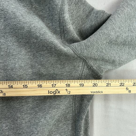 Abercrombie & Fitch Hoodie Mens Medium Gray Pullover New York NY Logo Sweatshirt - Picture 9 of 9